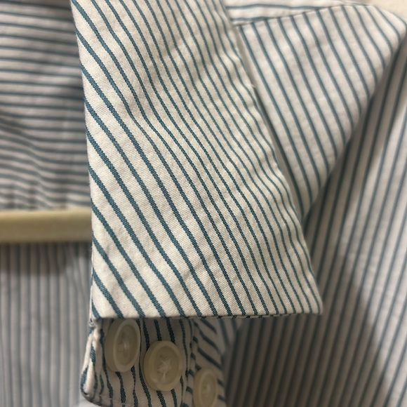 Women’s Striped Button Up Blouse - Picture 8 of 9
